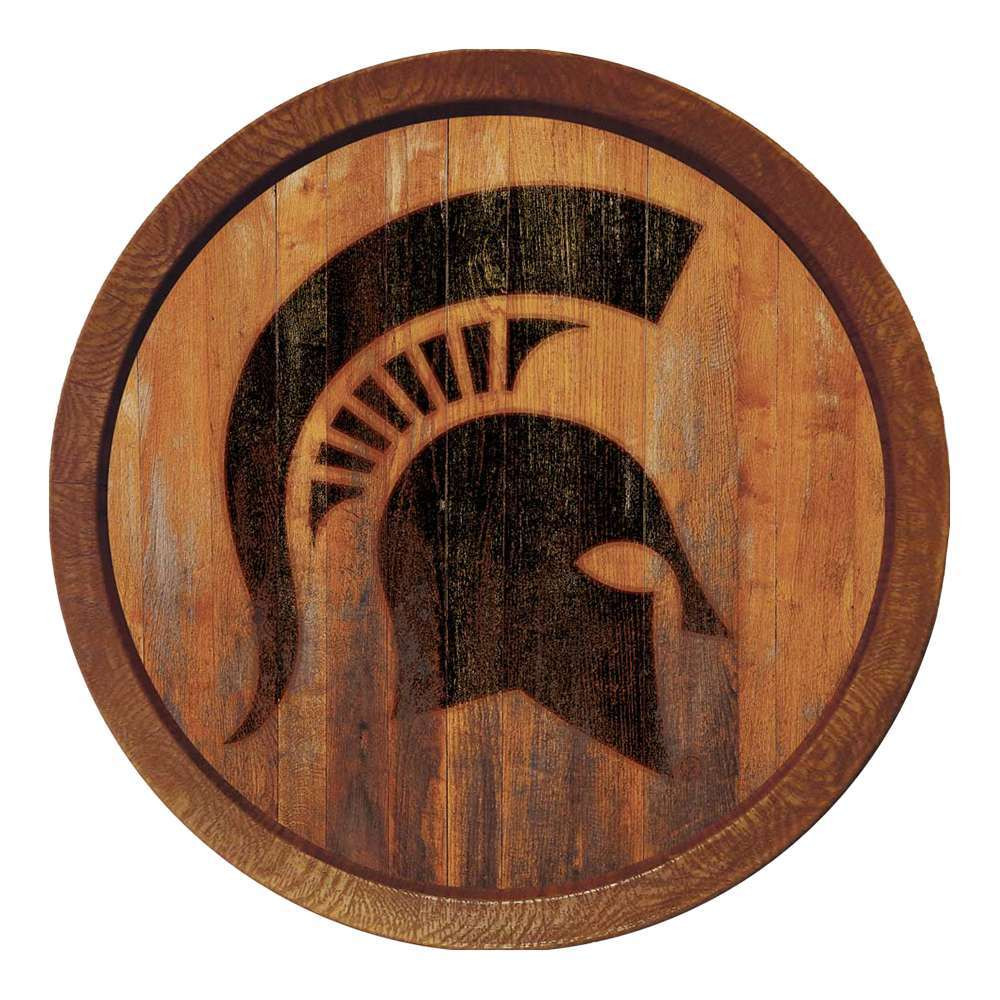 Michigan State Spartans Branded Faux Barrel Top Sign | The Fan-Brand | NCMIST-240-02