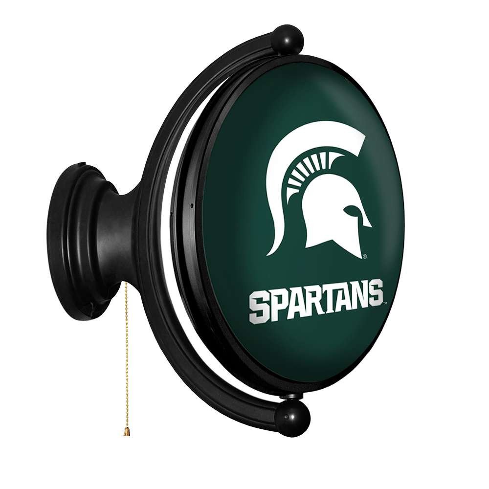 Michigan State Spartans Original Oval Rotating Lighted Wall Sign