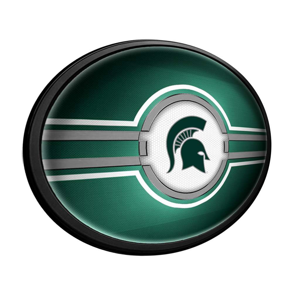 Michigan State Spartans Oval Slimline Lighted Wall Sign