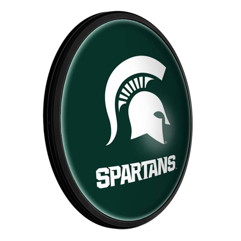 Michigan State Spartans Oval Slimline Lighted Wall Sign 2
