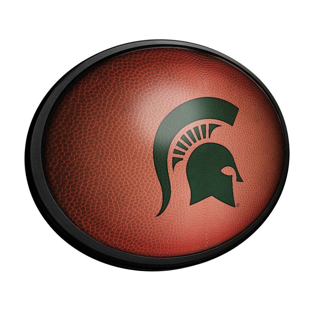 Michigan State Spartans Pigskin - Oval Slimline Lighted Wall Sign