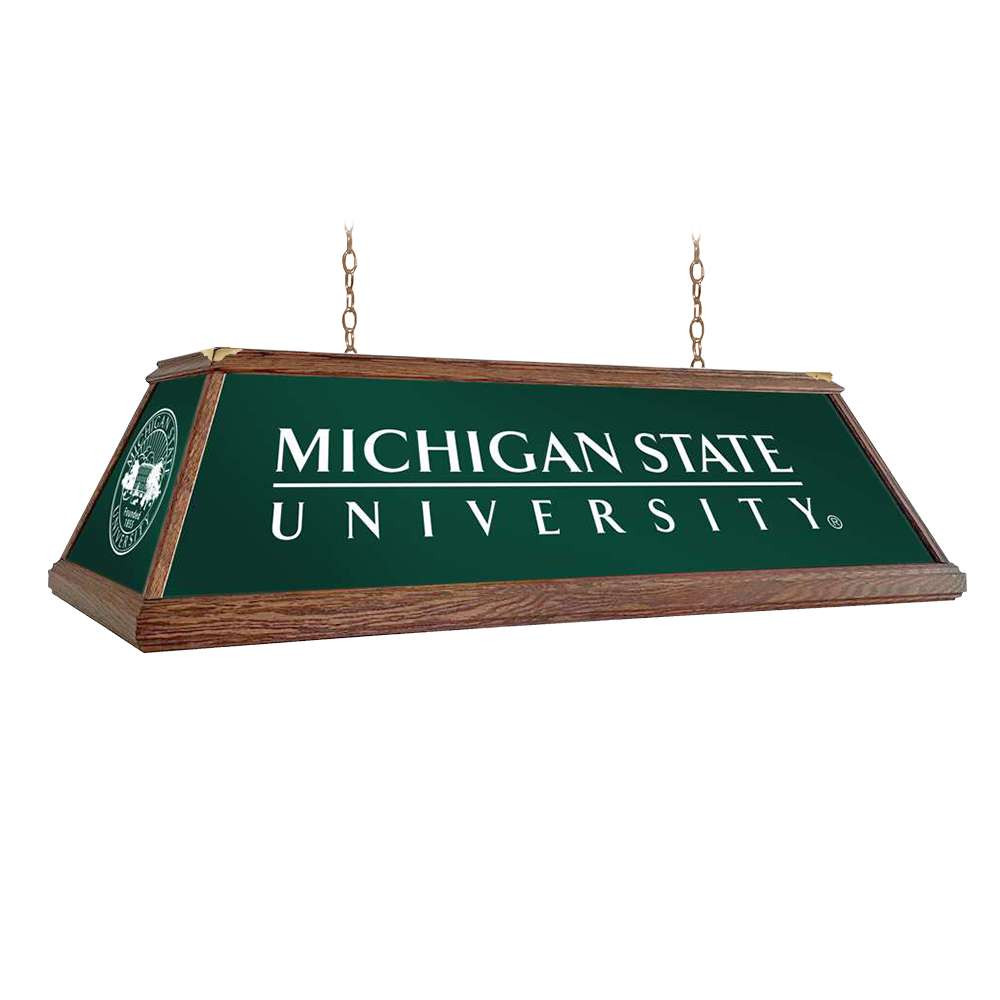 Michigan State Spartans Premium Wood Pool Table Light | The Fan-Brand | NCMIST-330-01