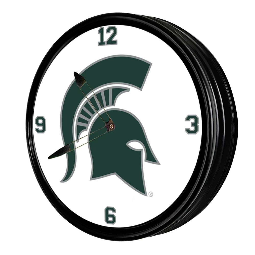 Michigan State Spartans Retro Lighted Wall Clock