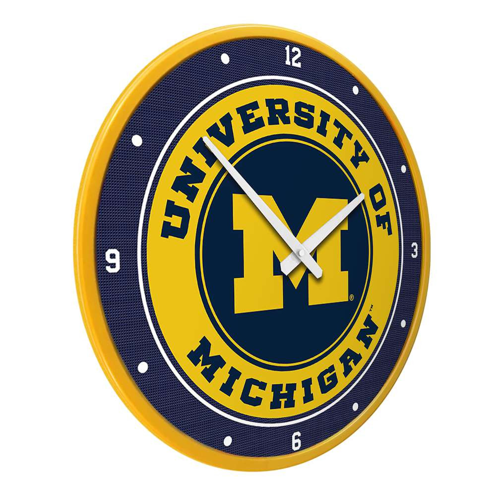 Michigan Wolverines Modern Disc Wall Clock