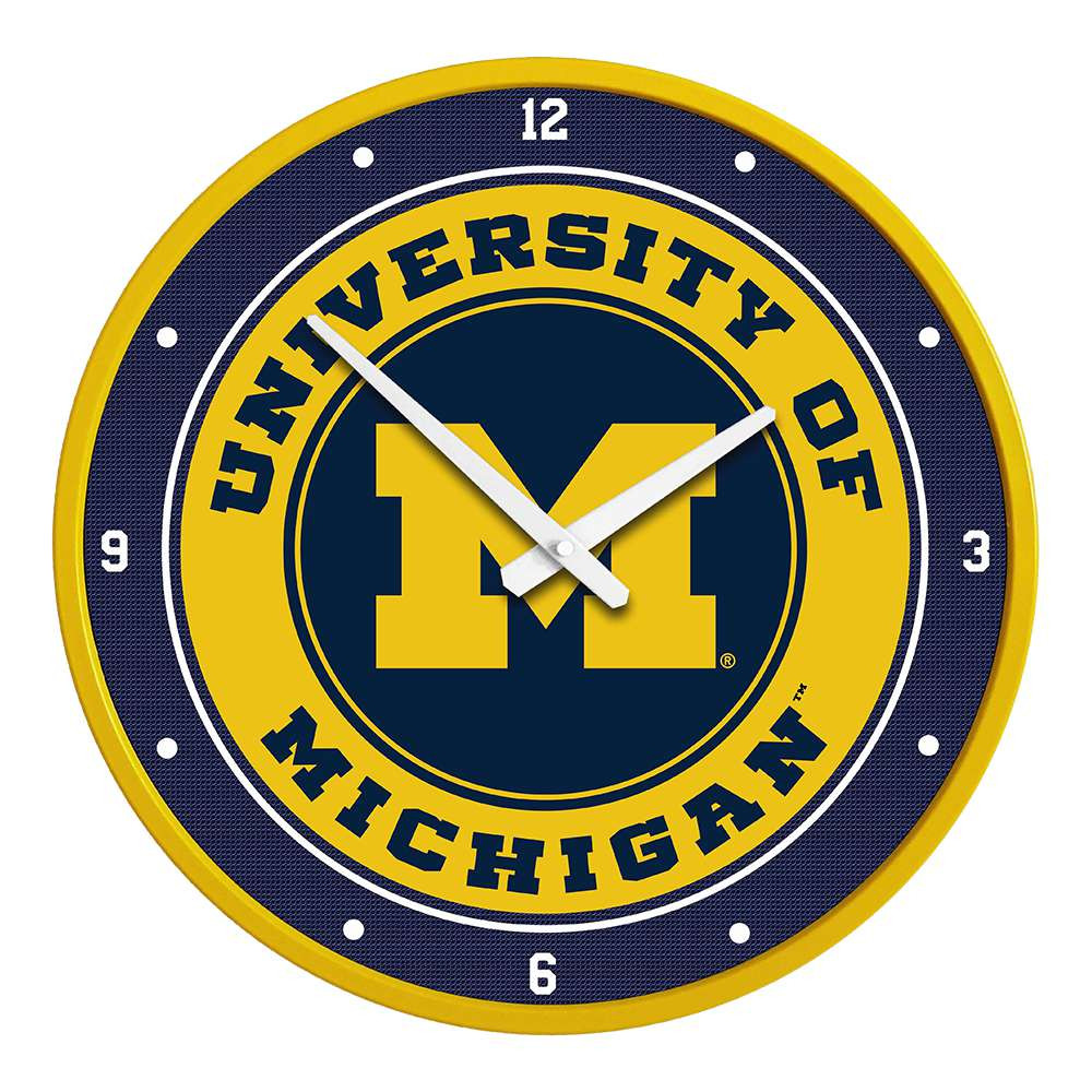 Michigan Wolverines Modern Disc Wall Clock | The Fan-Brand | NCMICH-510-01
