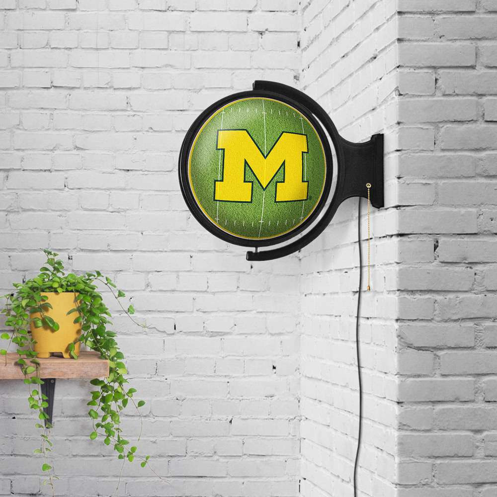 Michigan Wolverines On the 50 - Rotating Lighted Wall Sign