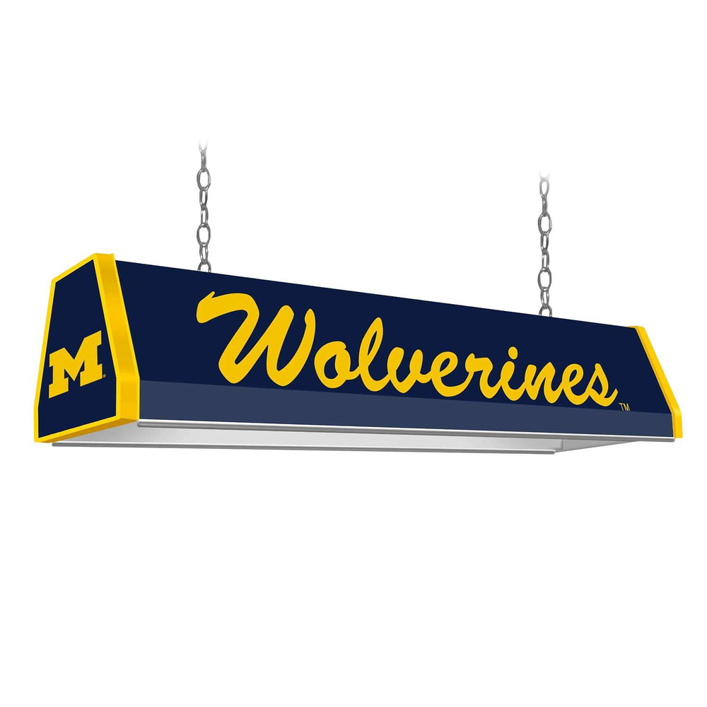 Michigan Wolverines Script - Standard Pool Table Light - Blue | The Fan-Brand | NCMICH-310-03