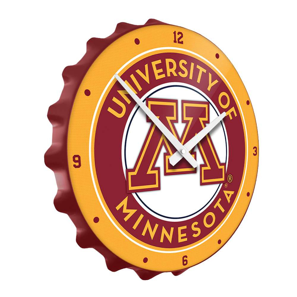 Minnesota Golden Gophers Bottle Cap Wall Clock - Maroon