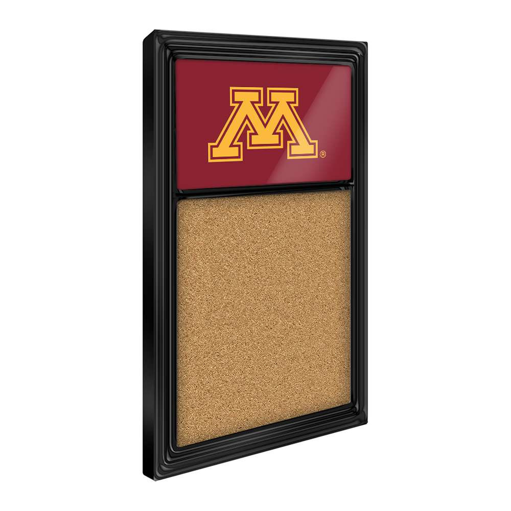 Minnesota Golden Gophers Cork Noteboard - Black Frame / Maroon