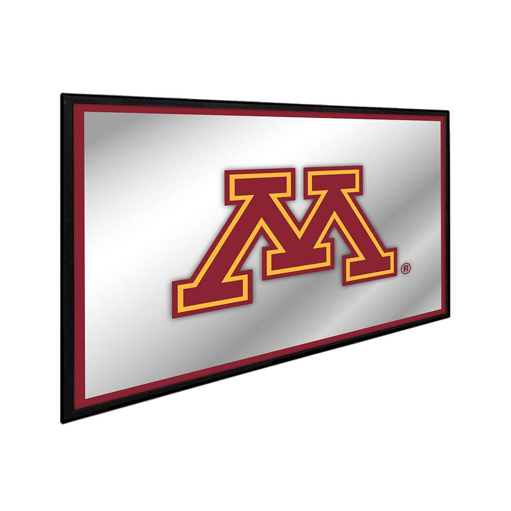 Minnesota Golden Gophers Framed Mirrored Wall Sign - Maroon Edge