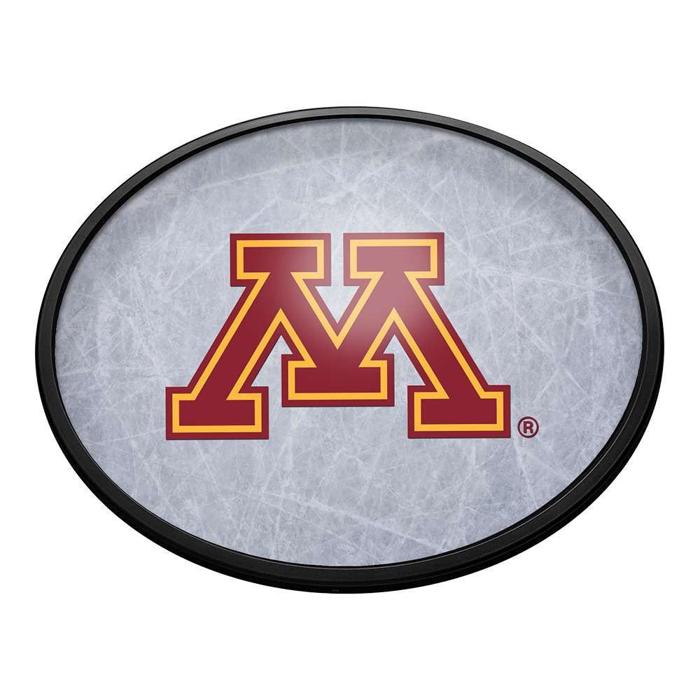 Minnesota Golden Gophers Ice Rink - Oval Slimline Lighted Wall Signs | The Fan-Brand | NCMINN-140-41