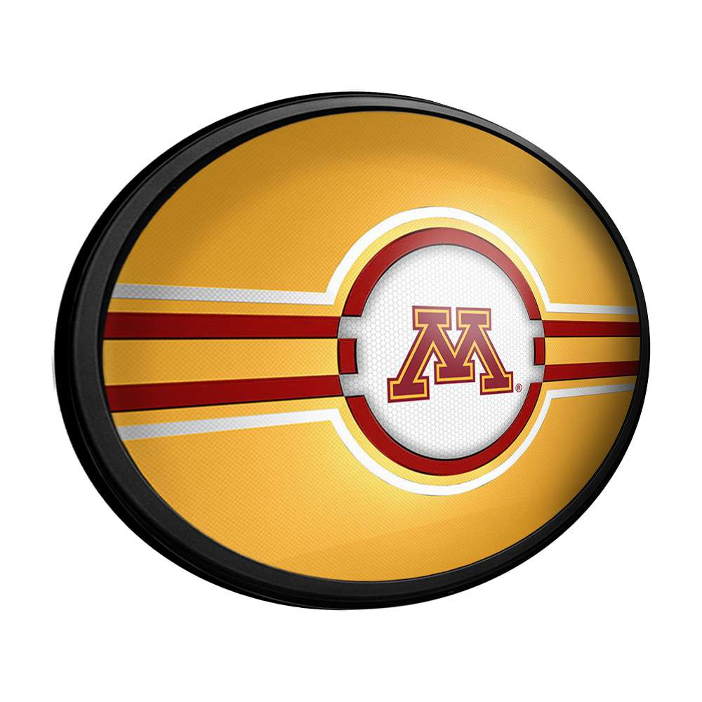 Minnesota Golden Gophers Oval Slimline Lighted Wall Signs - Gold