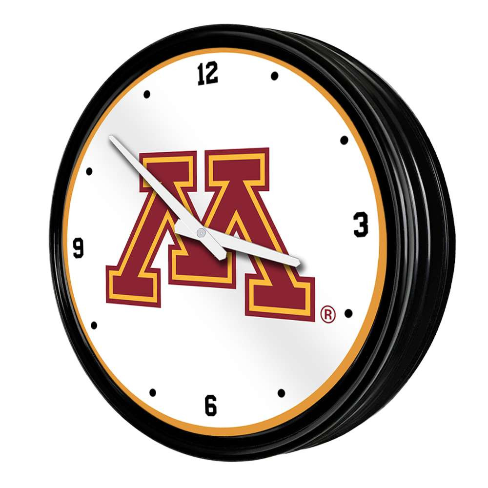 Minnesota Golden Gophers Retro Lighted Wall Clock