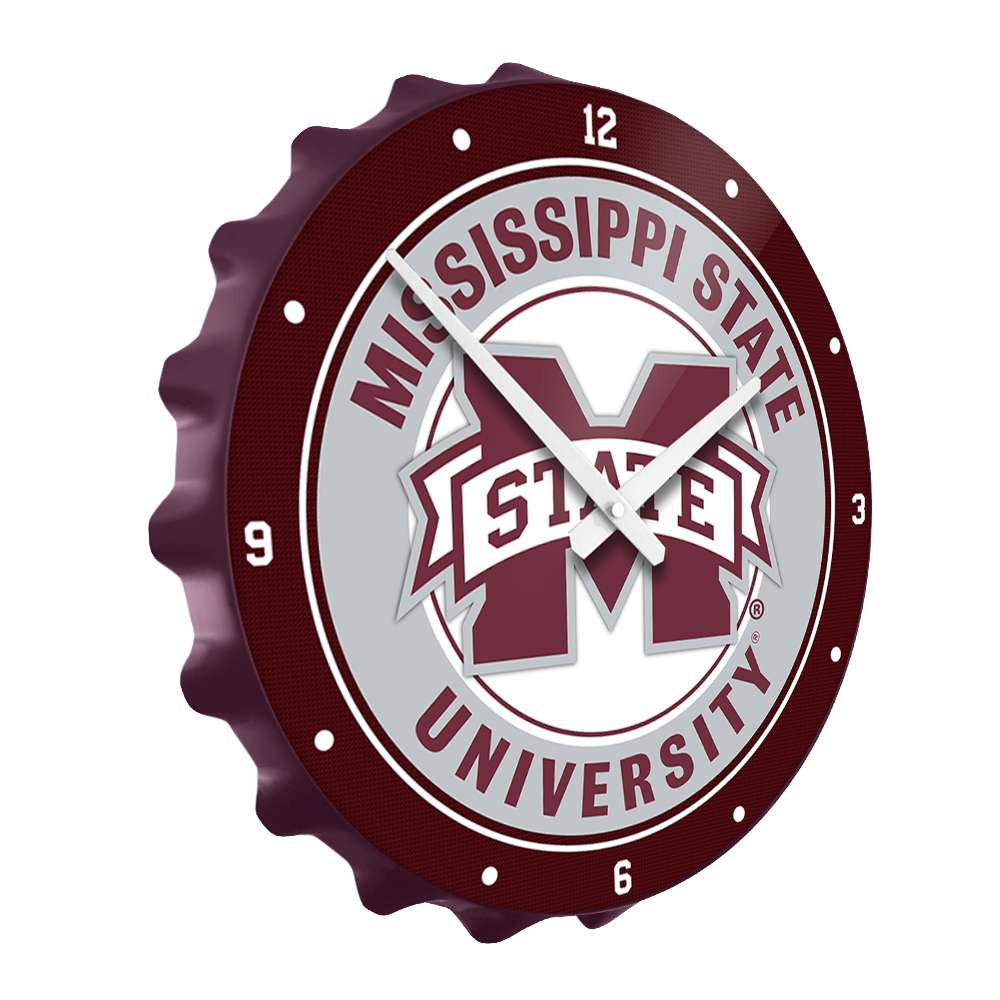 Mississippi State Bulldogs Mascot - Bottle Cap Wall Clock
