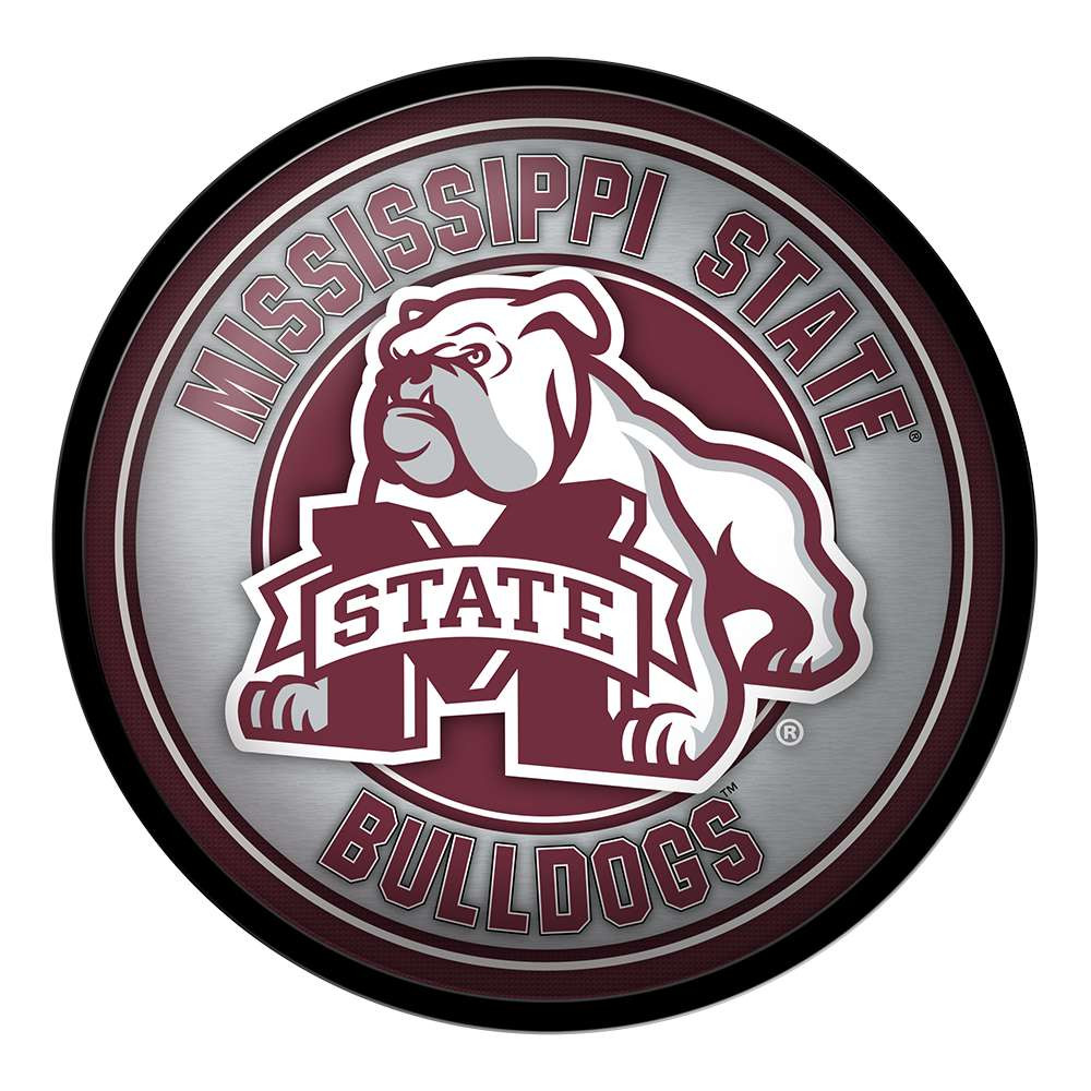 Mississippi State Bulldogs Mascot - Modern Disc Wall Sign - Black | The Fan-Brand | NCMSST-230-02A