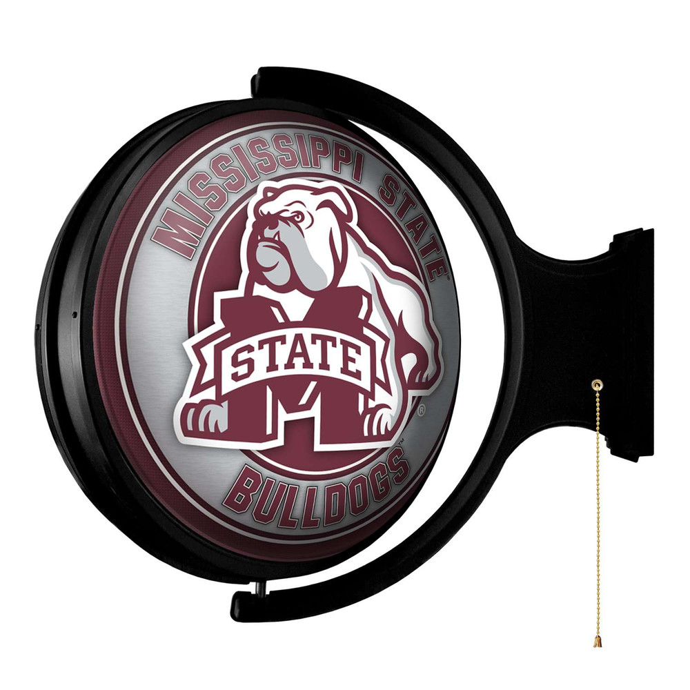 Mississippi State Bulldogs Mascot - Original Round Rotating Lighted Wall Sign