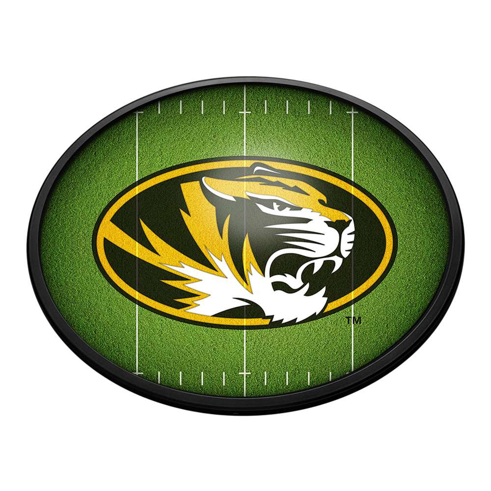 Missouri Tigers On the 50 - Oval Slimline Lighted Wall Sign | The Fan-Brand | NCMISU-140-22