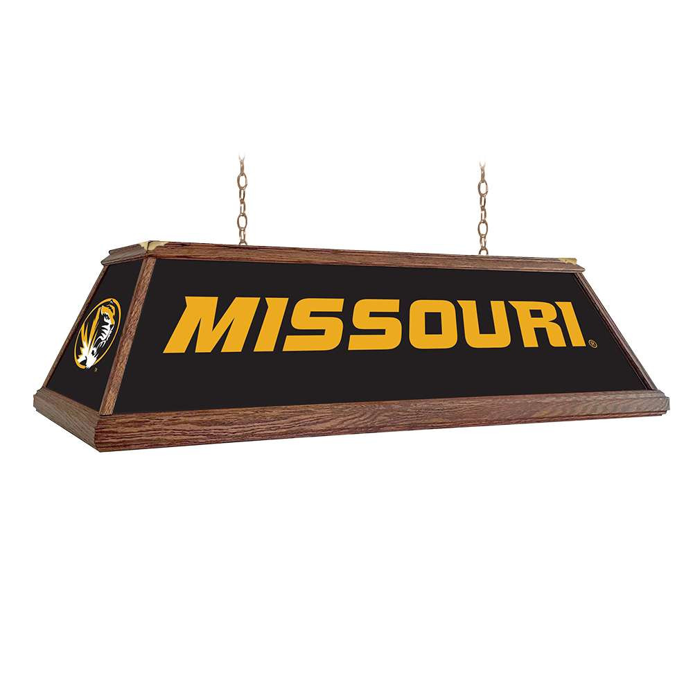 Missouri Tigers Premium Wood Pool Table Light - Black | The Fan-Brand | NCMISU-330-01A