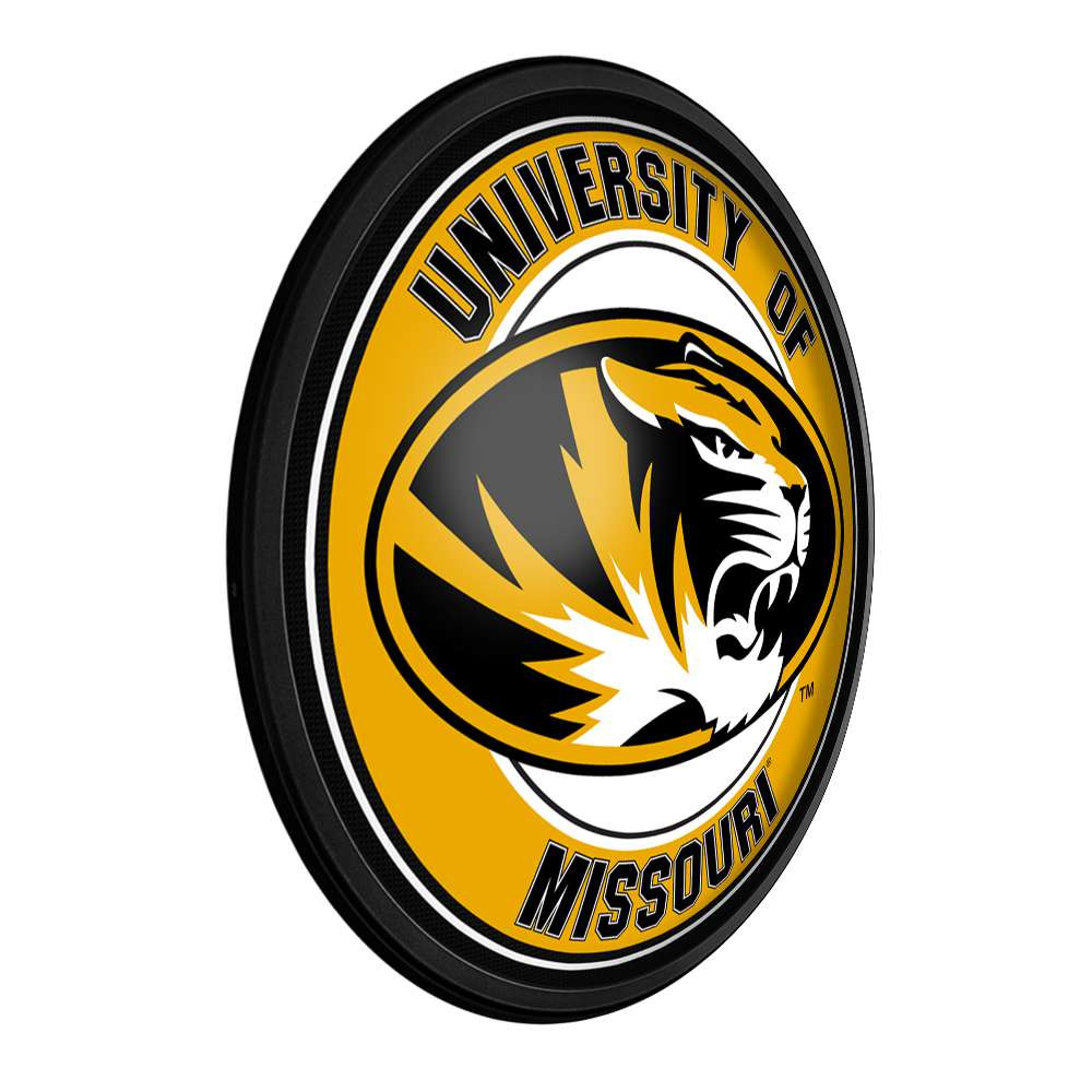 Missouri Tigers Round Slimline Lighted Wall Sign