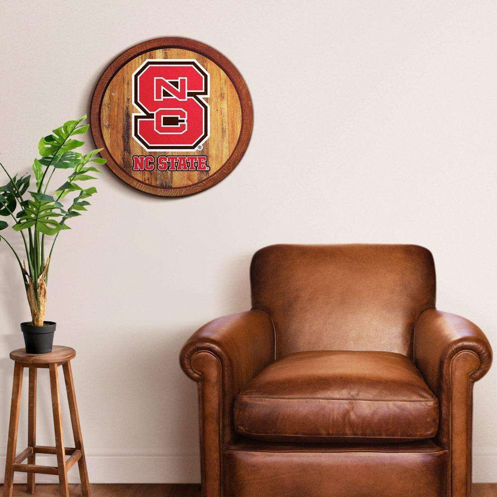 NC State Wolfpack Faux Barrel Top Sign