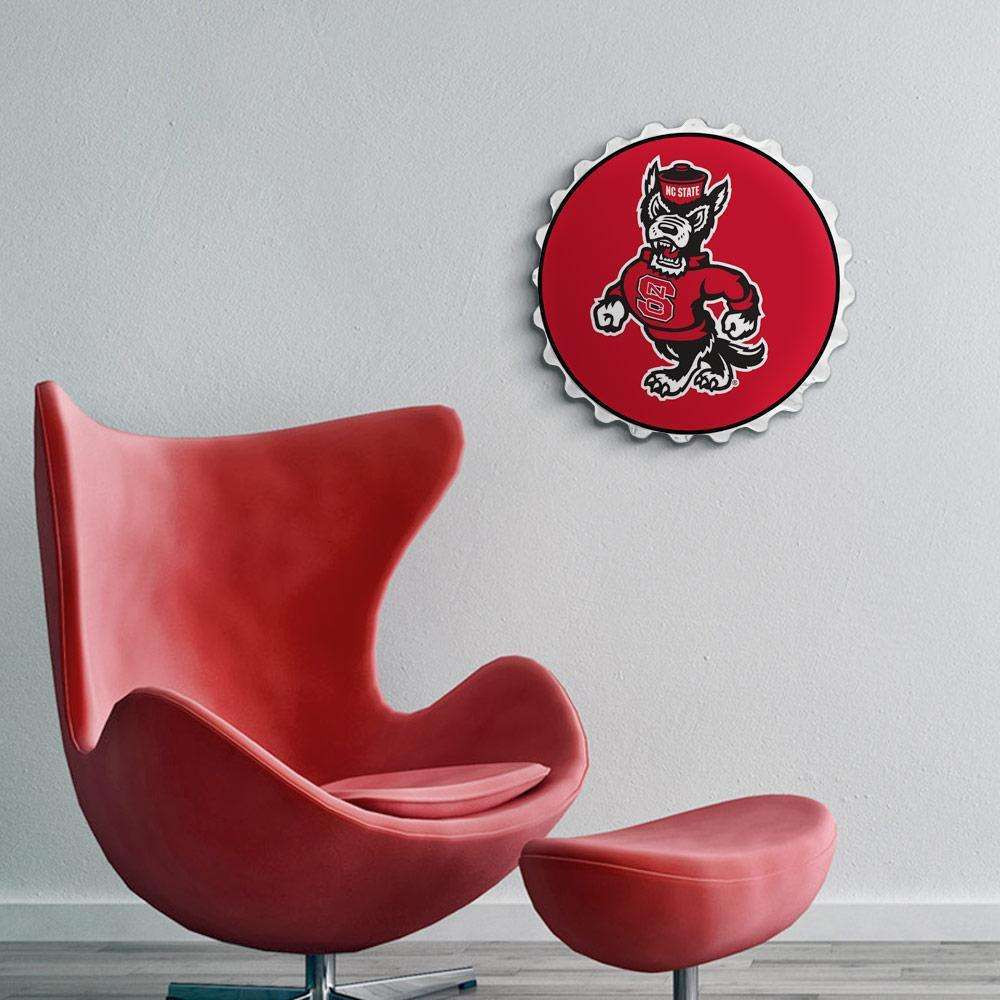 NC State Wolfpack Mascot - Bottle Cap Wall Sign