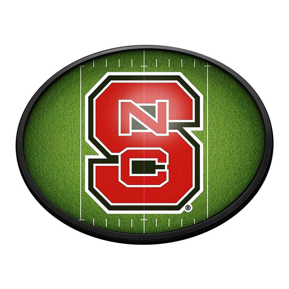 NC State Wolfpack On the 50 - Oval Slimline Lighted Wall Sign | The Fan-Brand | NCNCST-140-22