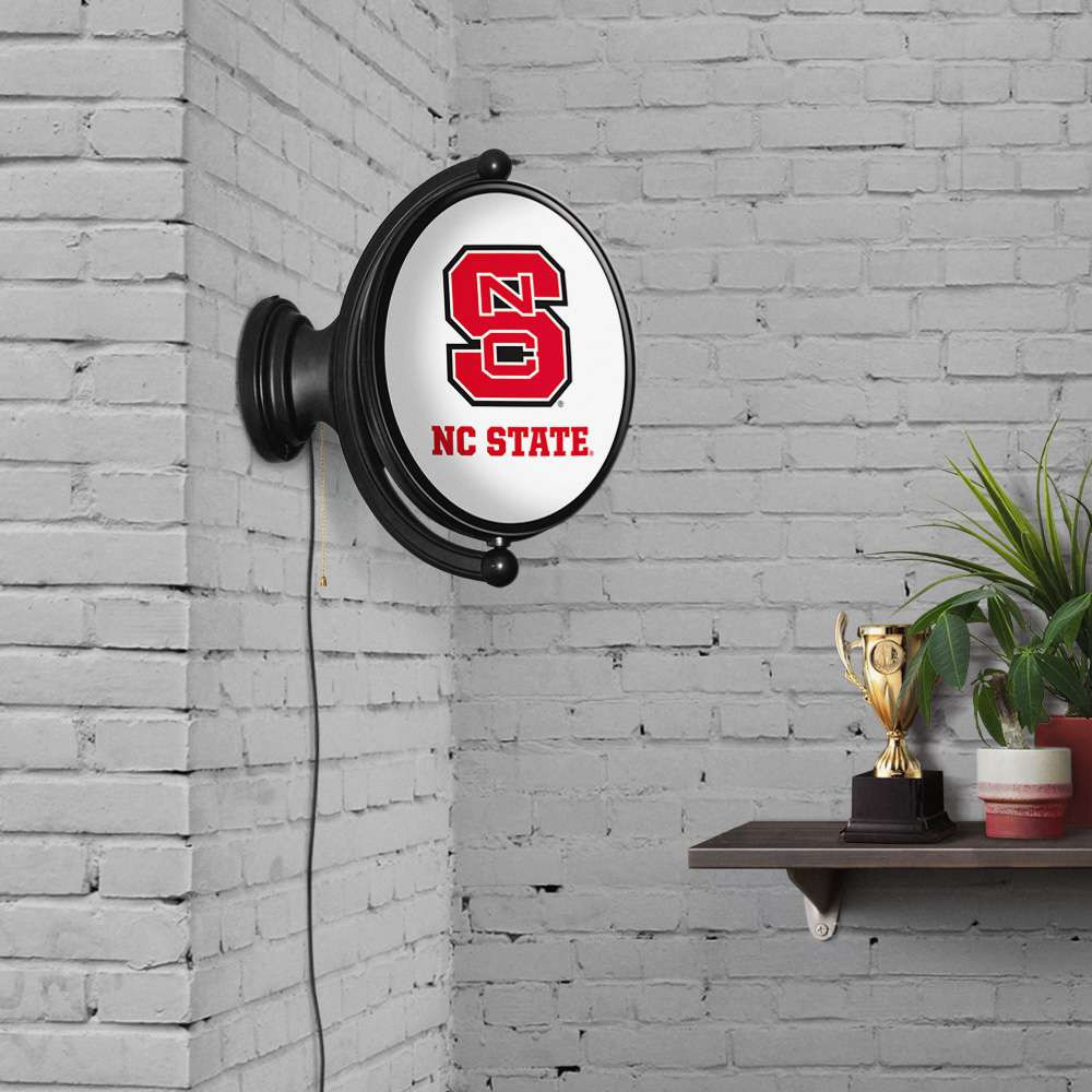 NC State Wolfpack Original Oval Rotating Lighted Wall Sign