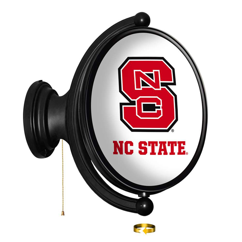 NC State Wolfpack Original Oval Rotating Lighted Wall Sign | The Fan-Brand | NCNCST-125-01