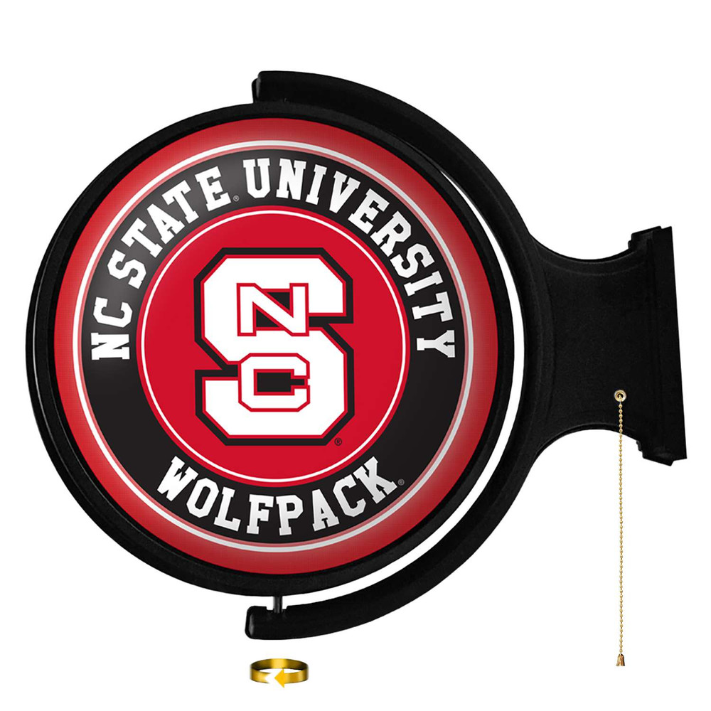 NC State Wolfpack Original Round Rotating Lighted Wall Sign | The Fan-Brand | NCNCST-115-01