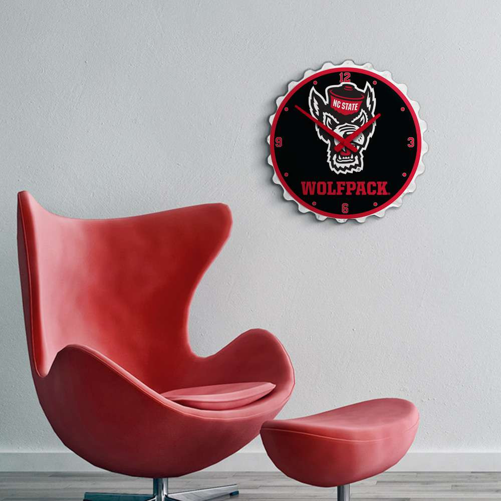 NC State Wolfpack Tuffy - Bottle Cap Wall Clock