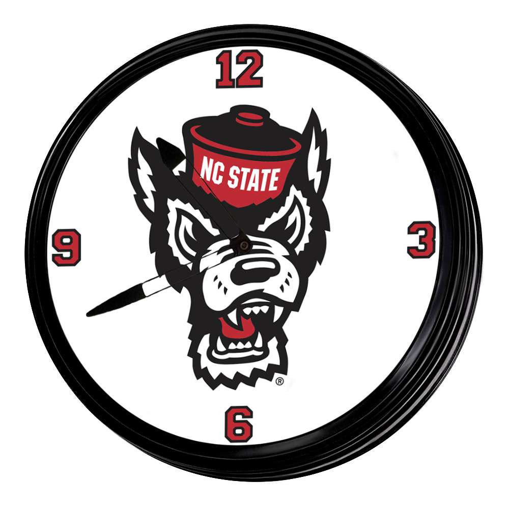 NC State Wolfpack Tuffy - Retro Lighted Wall Clock | The Fan-Brand | NCNCST-550-02