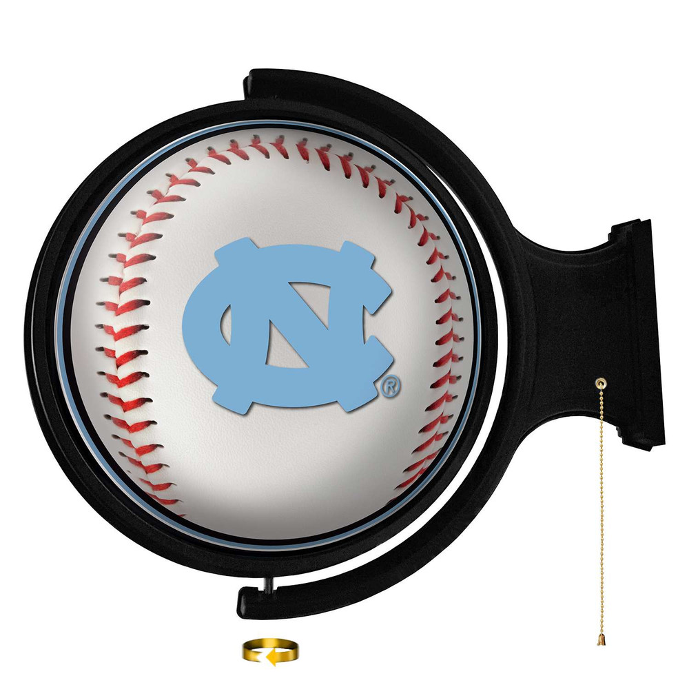 North Carolina Tar Heels Baseball - Round Rotating Lighted Wall Sign | The Fan-Brand | NCNCTH-115-31