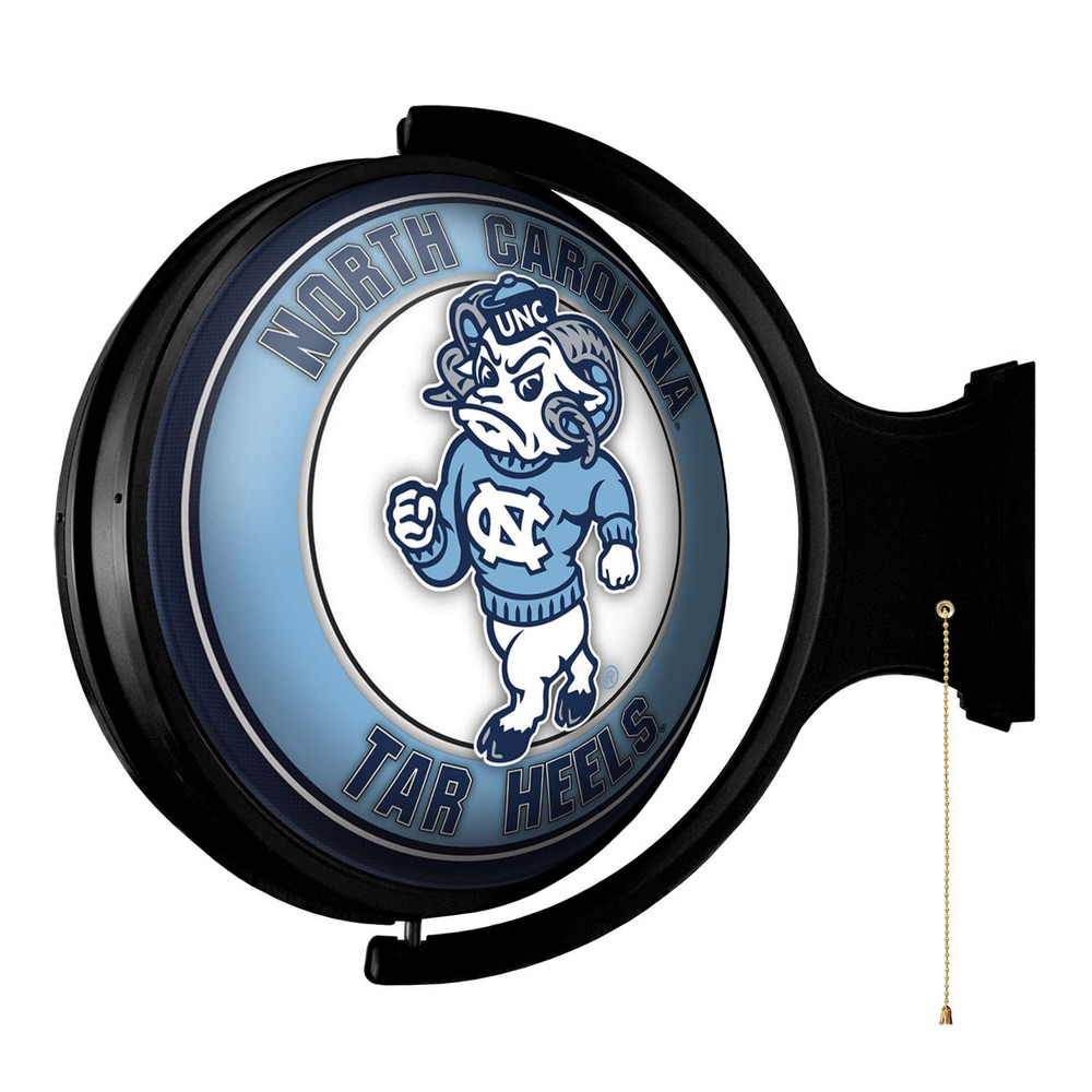 North Carolina Tar Heels Mascot - Original Round Rotating Lighted Wall Sign