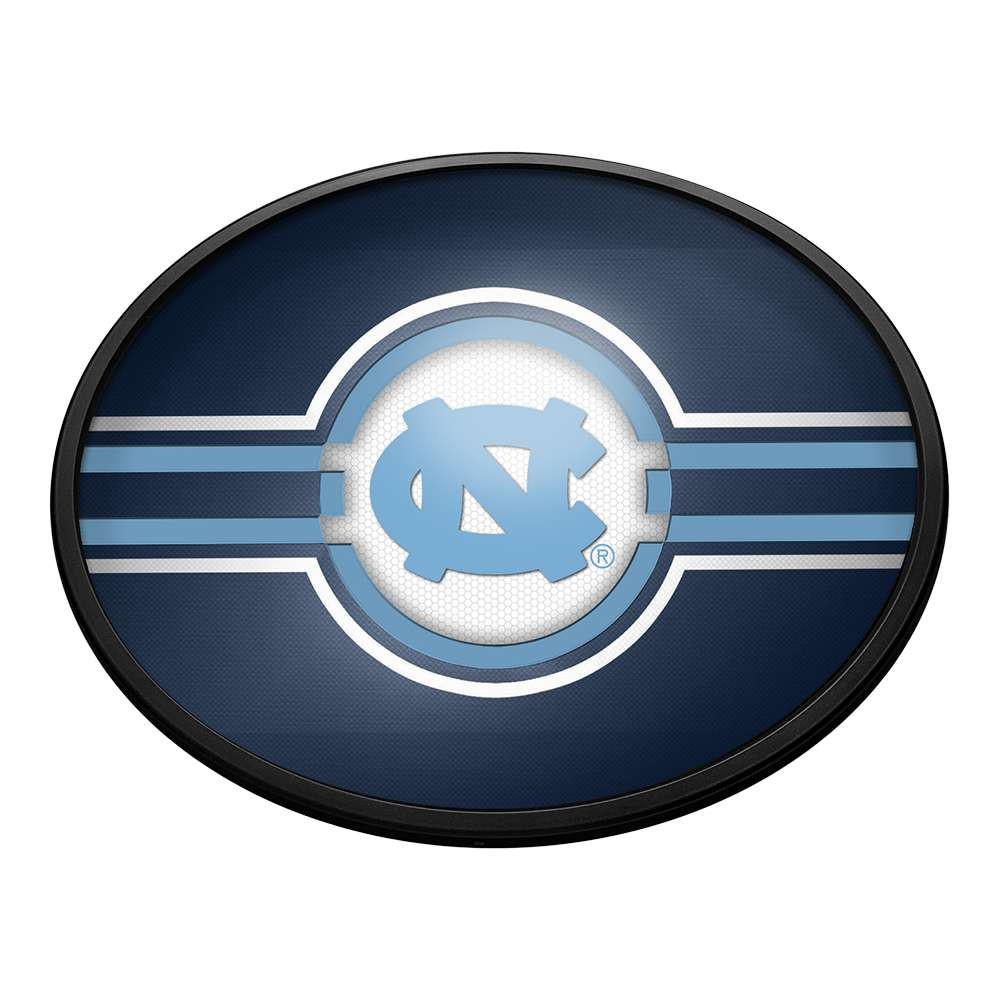 North Carolina Tar Heels Oval Slimline Lighted Wall Sign - Navy | The Fan-Brand | NCNCTH-140-01B