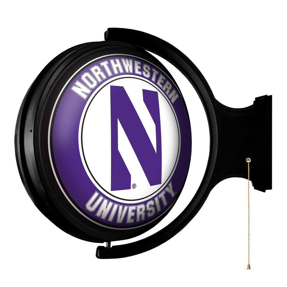 Northwestern Wildcats Original Round Rotating Lighted Wall Sign