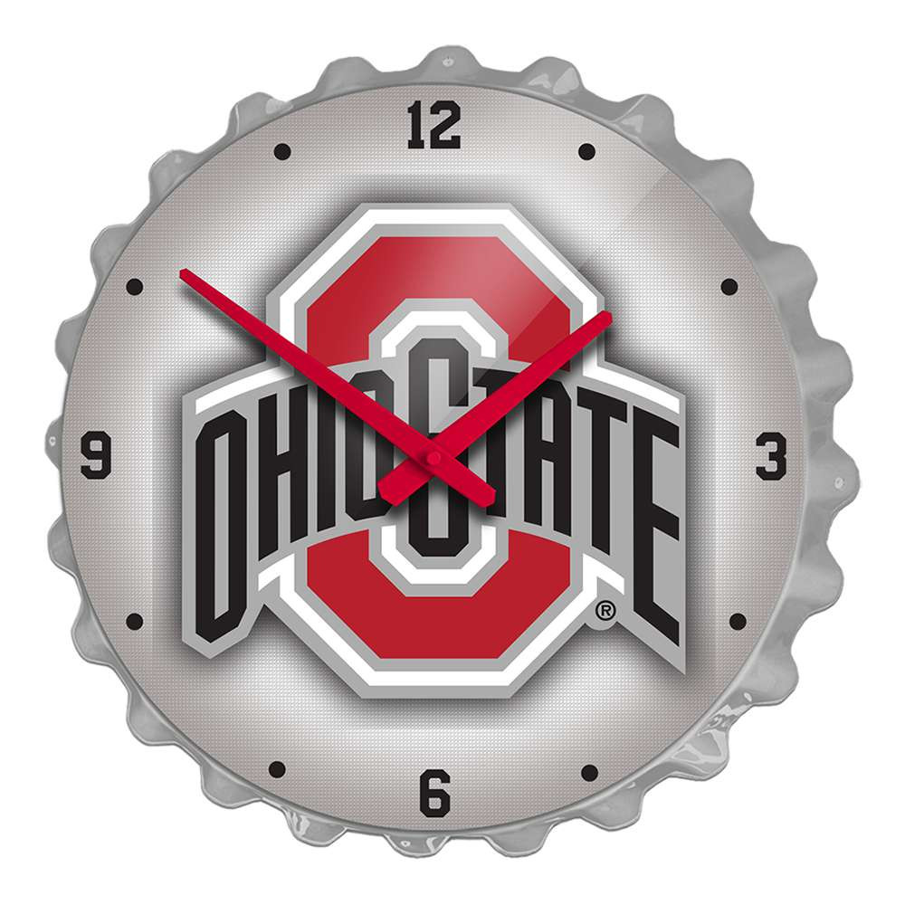 Ohio State Buckeyes Bottle Cap Wall Clock | The Fan-Brand | NCOHST-540-01