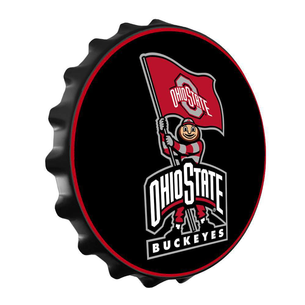Ohio State Buckeyes Brutus - Bottle Cap Wall Sign