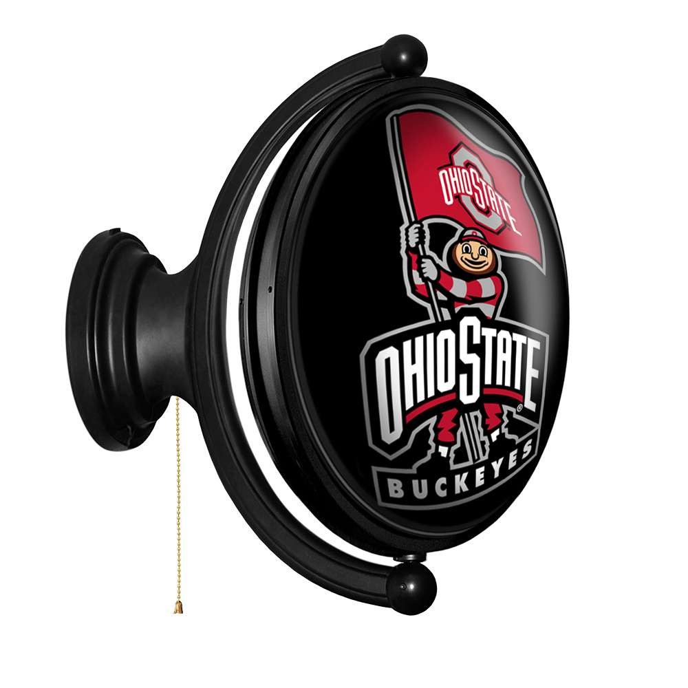 Ohio State Buckeyes Brutus - Original Oval Rotating Lighted Wall Sign