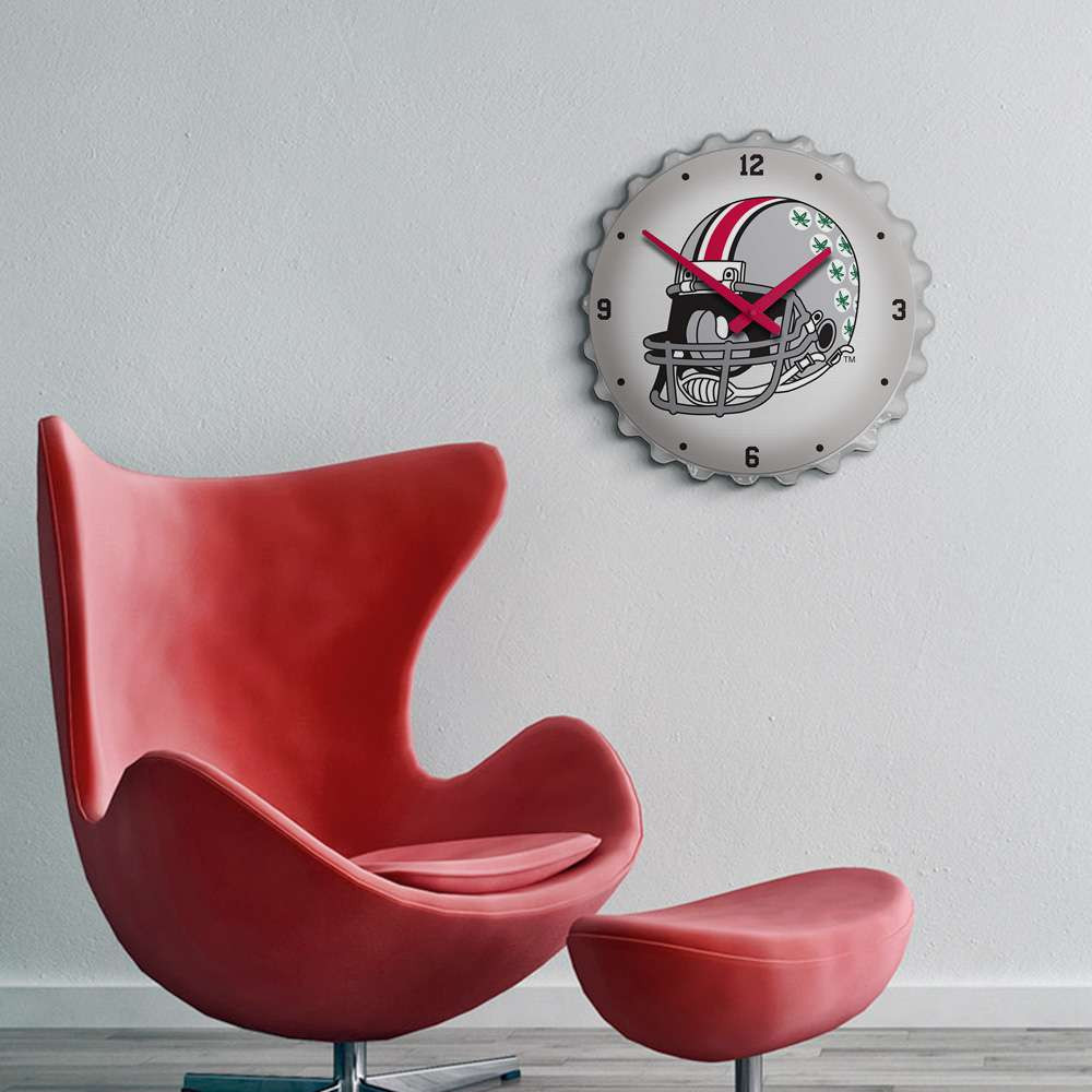 Ohio State Buckeyes Helmet - Bottle Cap Wall Clock