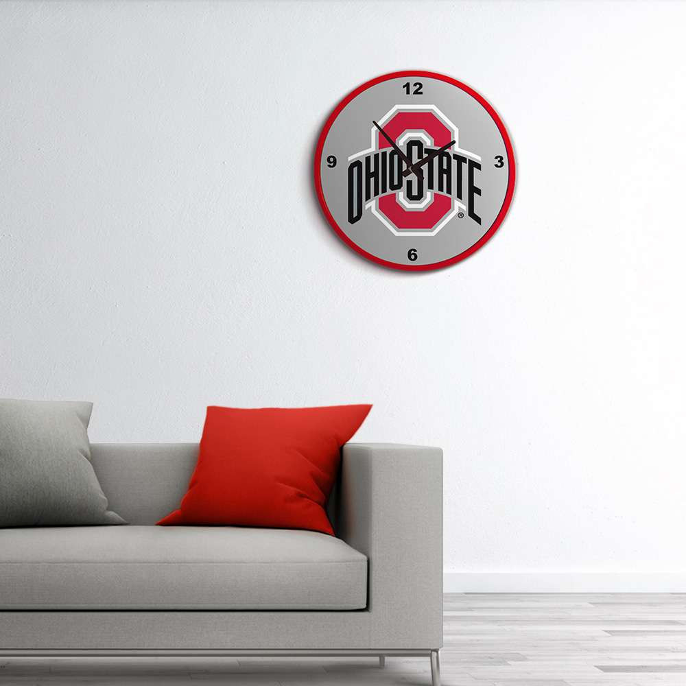 Ohio State Buckeyes Modern Disc Wall Clock