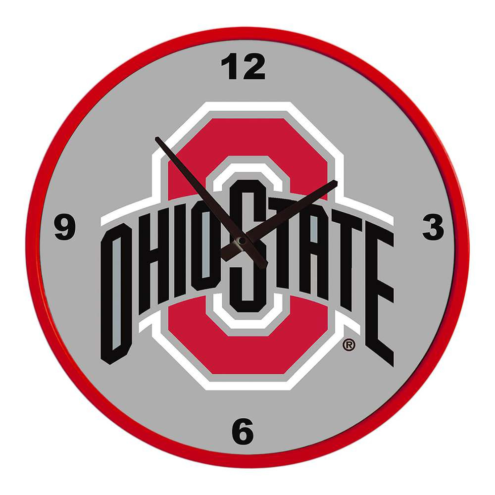 Ohio State Buckeyes Modern Disc Wall Clock | The Fan-Brand | NCOHST-510-01