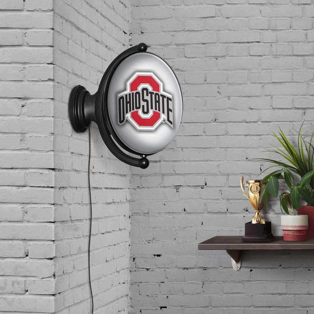 Ohio State Buckeyes Original Oval Rotating Lighted Wall Sign