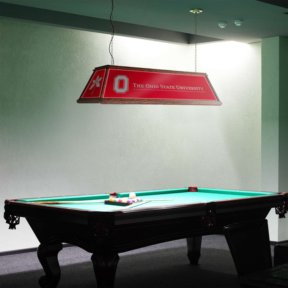 Ohio State Buckeyes Premium Wood Pool Table Light