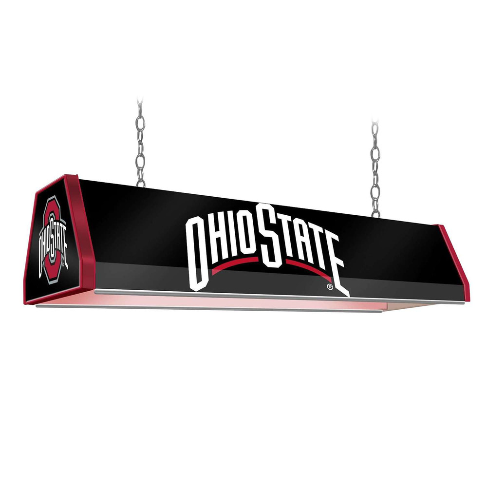 Ohio State Buckeyes Standard Pool Table Light - Black | The Fan-Brand | NCOHST-310-01
