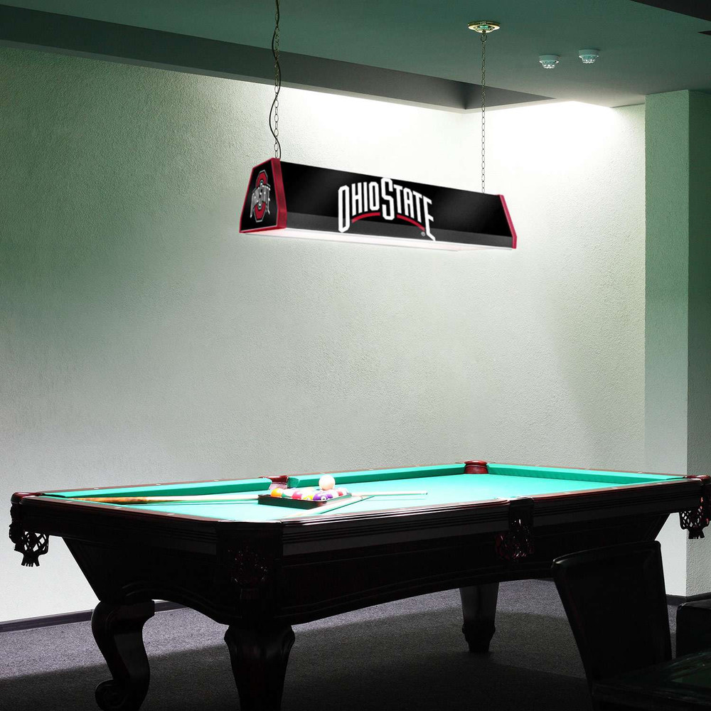 Ohio State Buckeyes Standard Pool Table Light - Black