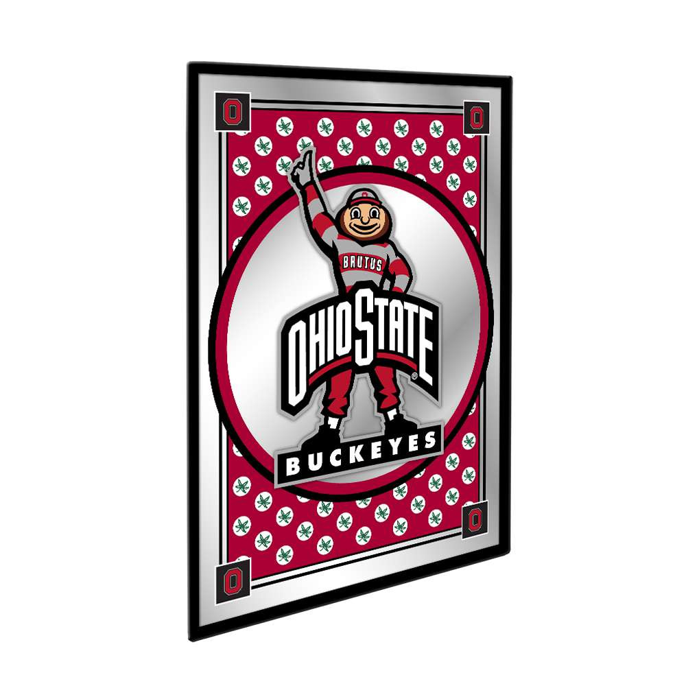 Ohio State Buckeyes Team Spirit, Mascot - Framed Mirrored Wall Sign