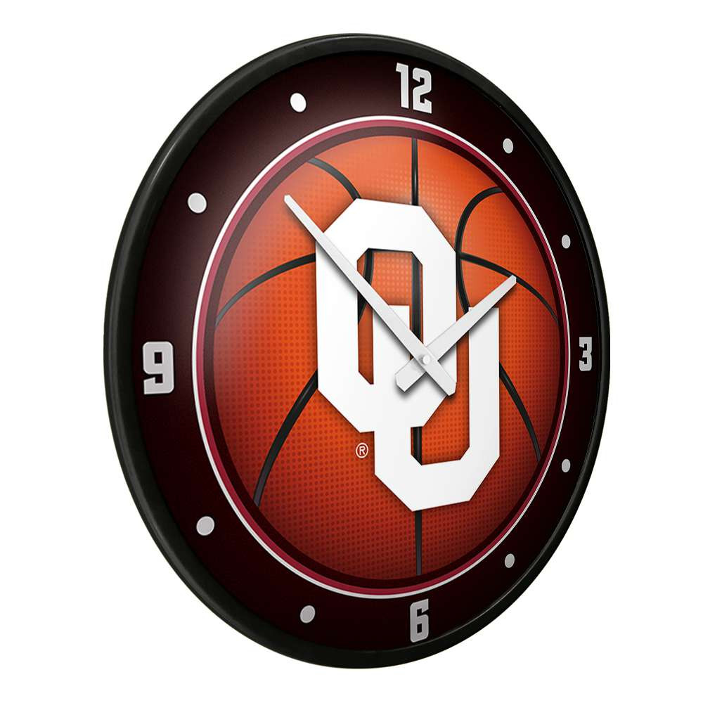 Oklahoma Sooners Basketball - Modern Disc Wall Clock