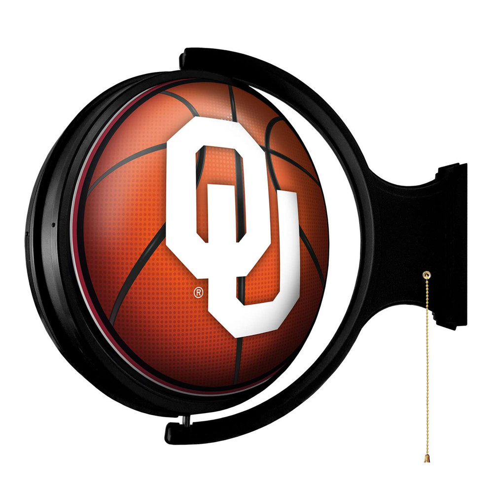 Oklahoma Sooners Basketball - Original Round Rotating Lighted Wall Sign