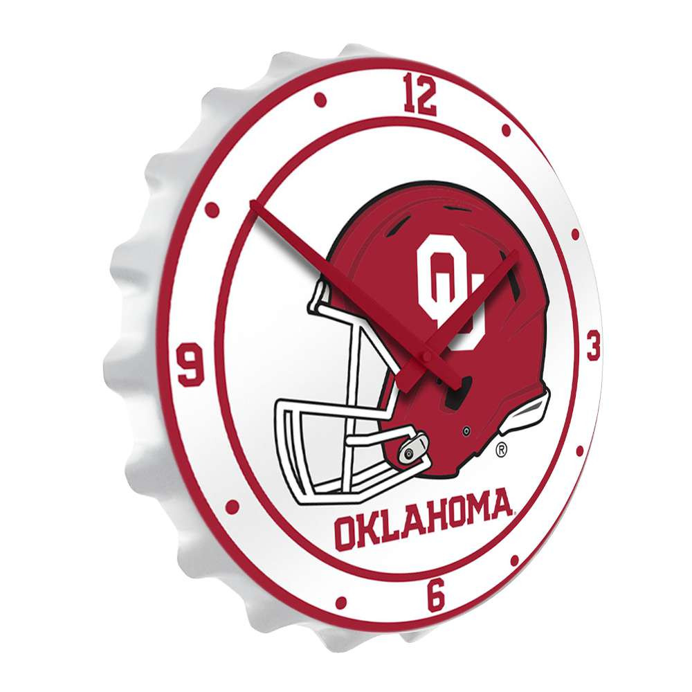 Oklahoma Sooners Helmet - Bottle Cap Wall Clock