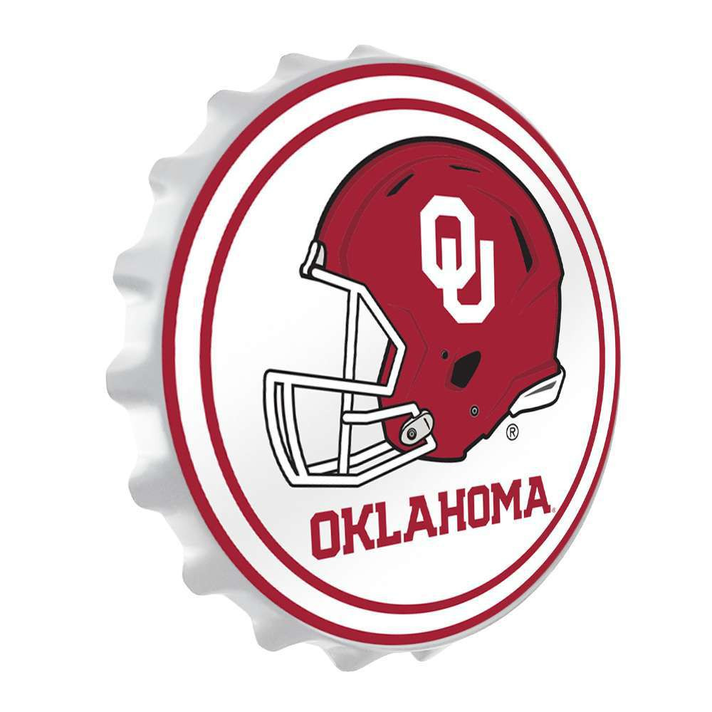 Oklahoma Sooners Helmet - Bottle Cap Wall Sign